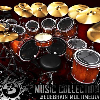 3D Model of Game-ready low polygon drum kit - beautiful, accurate and ready to rock. - 3D Render 1